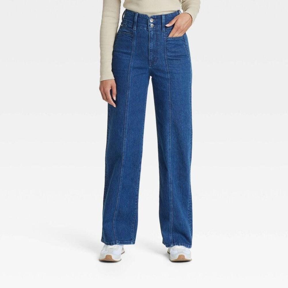 Universal Thread High-Rise Wide Leg Jeans in Blue